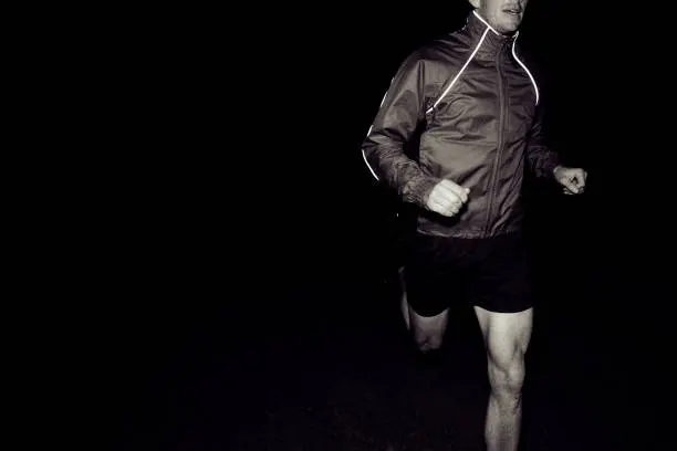 Picture of a man is running